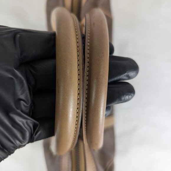 Authentic Vintage Celine Macadam Boston Leather Bag Brown Made in Italy - Picture 15 of 16